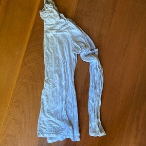 Foggy blue gray sheer turtle neck James Perse